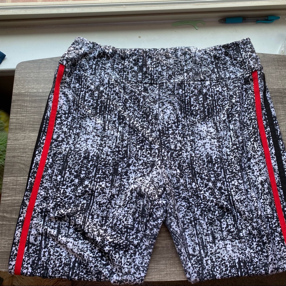 Black/White/Red Leggings